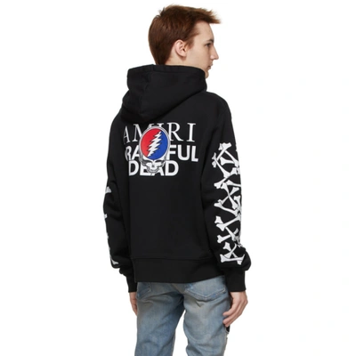 Shop Amiri Black Grateful Dead Bones Hoodie