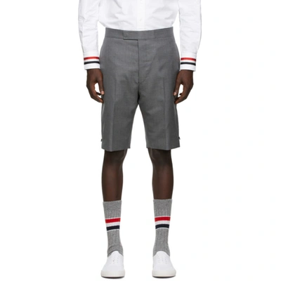 Shop Thom Browne Online Exclusive Grey Super 120s Wool Twill Classic Shorts In 035 - Med G