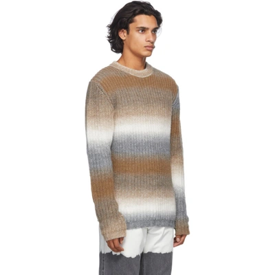 Shop Golden Goose Beige & Grey Degrade Sweater In 55164 Dune