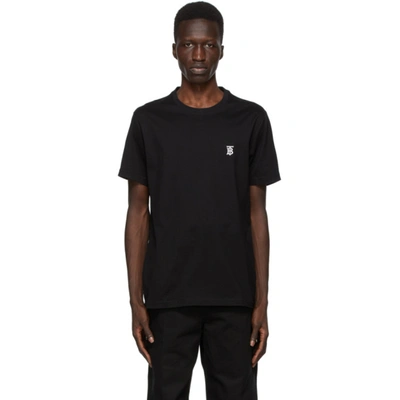 Shop Burberry Black Tb Monogram New Parker T-shirt