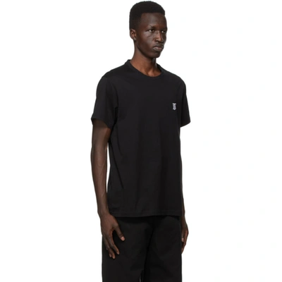 Shop Burberry Black Tb Monogram New Parker T-shirt