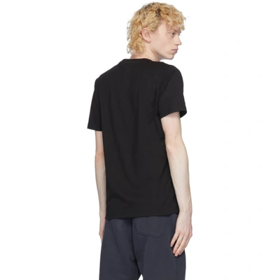Shop Sunspel Black Organic Cotton Riviera T-shirt