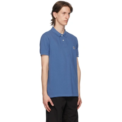 Shop Ps By Paul Smith Blue Zebra Polo In 41a Lt Blue