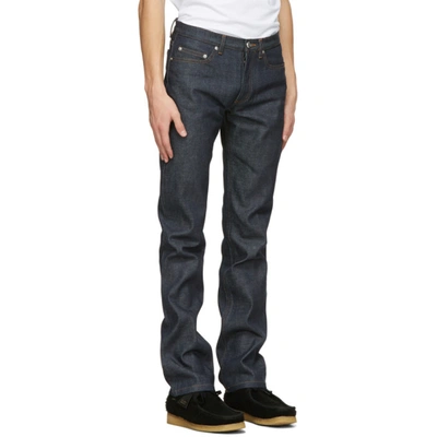Shop Apc Indigo New Standard Jeans In Iai Indigo