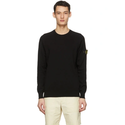 Shop Stone Island Black Knit Sweater In V0029 Black