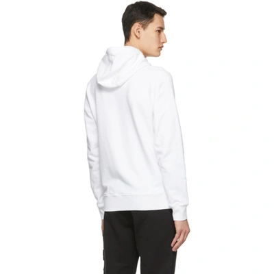 Shop Stone Island White Classic Hoodie In V0001 White