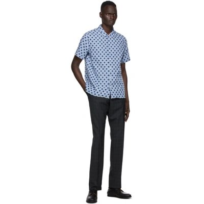 Shop Ps By Paul Smith Blue Polka Dot Casual Short Sleeve Shirt In 45 Blue
