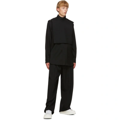 Shop Jil Sander Black Wool Gabardine Shirt In 001 Black