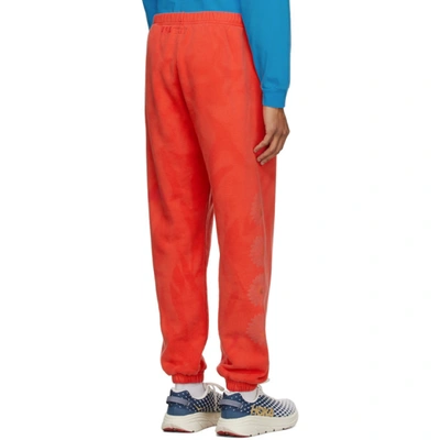 Shop Erl Ssense Exclusive Red Daisy Lounge Pants In Red 5