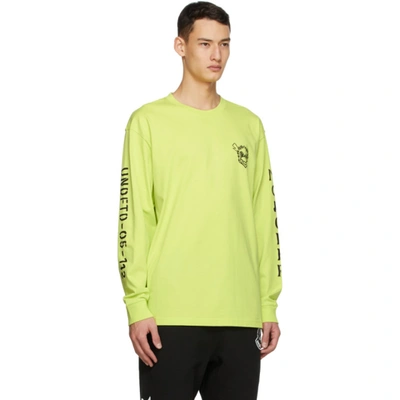 Shop Moncler Genius 2 Moncler 1952 Yellow Undefeated Edition Logo Long Sleeve T-shirt In 118 Yellow