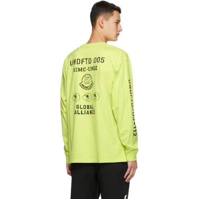 Shop Moncler Genius 2 Moncler 1952 Yellow Undefeated Edition Logo Long Sleeve T-shirt In 118 Yellow