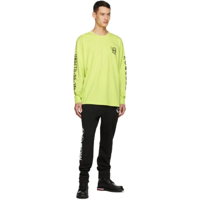 Shop Moncler Genius 2 Moncler 1952 Yellow Undefeated Edition Logo Long Sleeve T-shirt In 118 Yellow