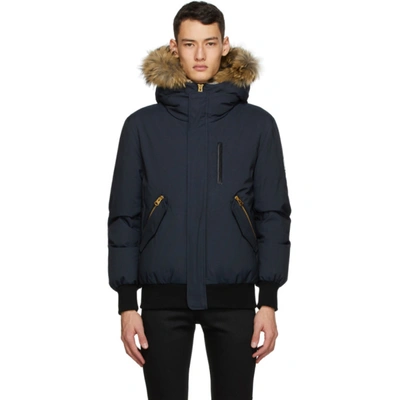 Shop Mackage Navy Down & Fur Dixon-xr Jacket