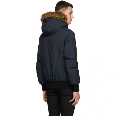 Shop Mackage Navy Down & Fur Dixon-xr Jacket