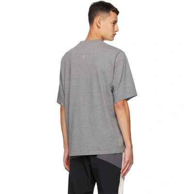 Shop Kenzo Grey Oversized 'k' Logo T- Shirt In 95 Dove Gre