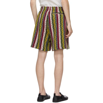 Shop Bode Multicolor Primary Stripe Track Shorts