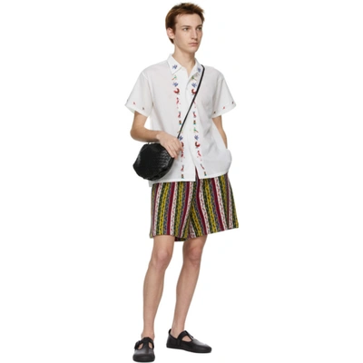Shop Bode Multicolor Primary Stripe Track Shorts