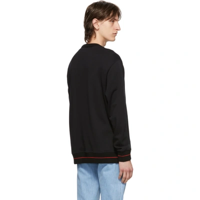 Shop Burberry Black Monogram Stripe Trevon Sweatshirt