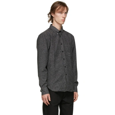 Shop Naked And Famous Grey Easy Shirt In Black