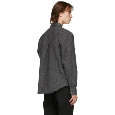 Shop Naked And Famous Grey Easy Shirt In Black