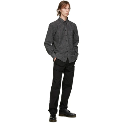 Shop Naked And Famous Grey Easy Shirt In Black