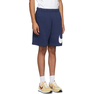 Shop Nike Navy Sportswear Club Shorts In 410 Midnigh