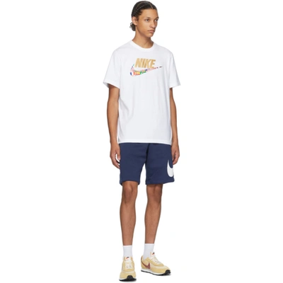 Shop Nike Navy Sportswear Club Shorts In 410 Midnigh