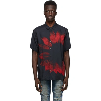 Shop Ksubi Black & Red Dazed Short Sleeve Shirt