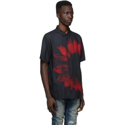 Shop Ksubi Black & Red Dazed Short Sleeve Shirt