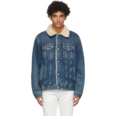 Nudie Jeans Jeans Bonny Sherpa Jacket Blue Shine In Denim | ModeSens