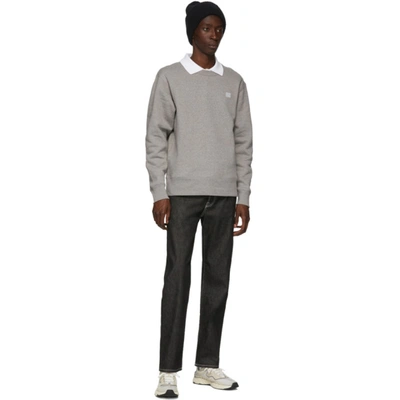 Shop Acne Studios Grey Fairview Patch Sweatshirt In Lightgreyme