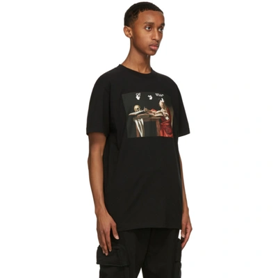 Shop Off-white Black Slim Caravaggio T-shirt In Black Red