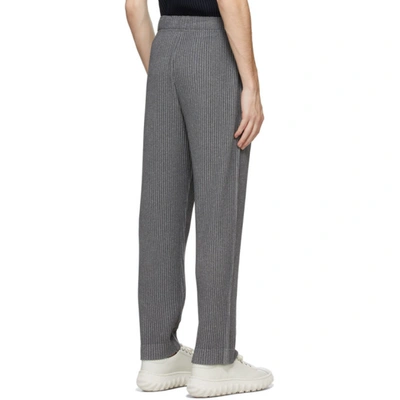 Shop Issey Miyake Homme Plisse  Grey Heather Pleats Trousers In 12 Gray