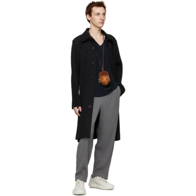 Shop Issey Miyake Homme Plisse  Grey Heather Pleats Trousers In 12 Gray