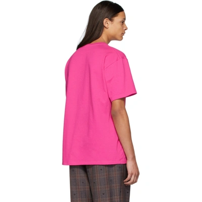 Shop Gucci Pink 'band' T-shirt In 5092 Fuschi