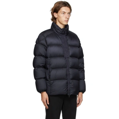 Shop Moncler Navy Down Cevenne Puffer Jacket In 742 Blue