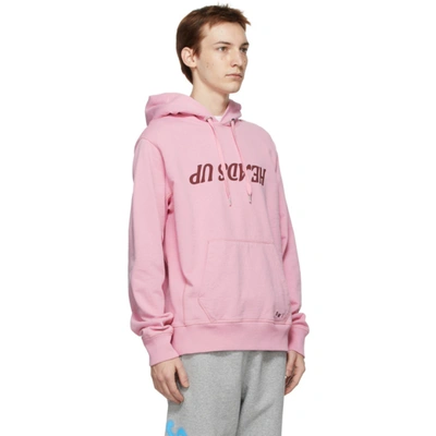 Shop Helmut Lang Pink Saintwoods Edition 'heads Up' Hoodie In Grasse Rose