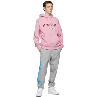Shop Helmut Lang Pink Saintwoods Edition 'heads Up' Hoodie In Grasse Rose