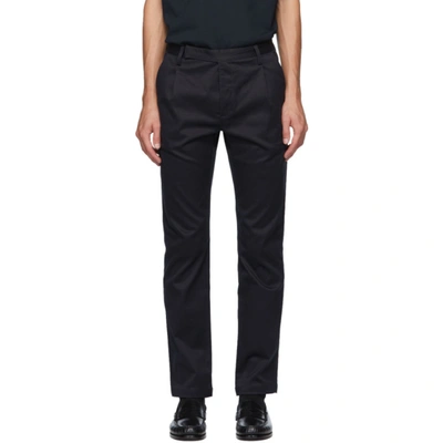 Shop Saint Laurent Navy Chino Trousers In 4003 Nvyraw