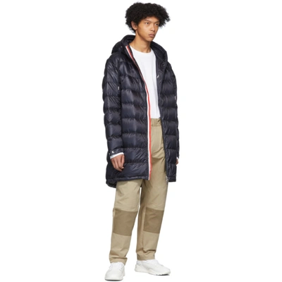 Shop Moncler Navy Down Trayas Coat In 776 Navy