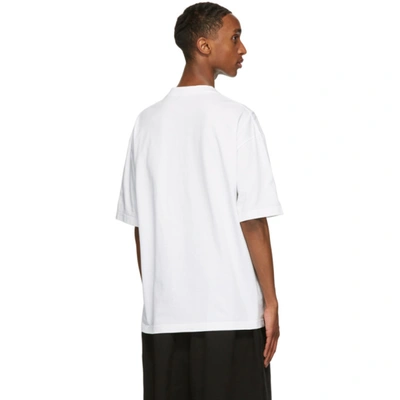 Shop Balenciaga White Bb Medium Fit T-shirt In 9040 White/