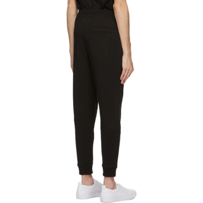 Shop Hugo Black French Terry Lounge Pants In 1 Black