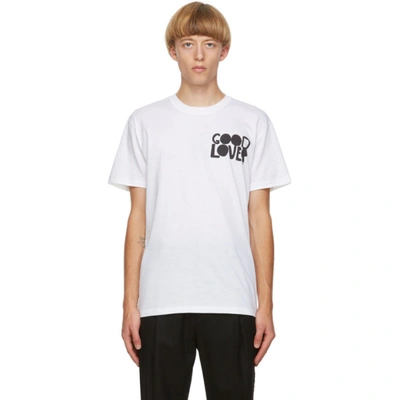 Shop Valentino White Good Lover T-shirt In A01 Bianco/