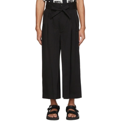 Shop Sasquatchfabrix . Black Hakama Trousers In 01 Blk