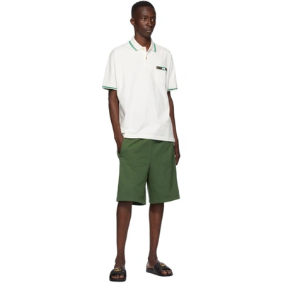 Shop Gucci White Interlocking G Polo In 9061 Whtmul