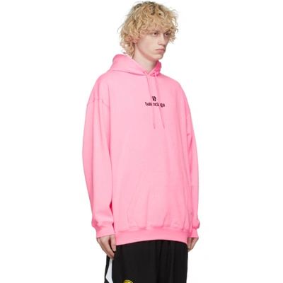 Shop Balenciaga Pink Sponsor Hoodie In 5764bubble