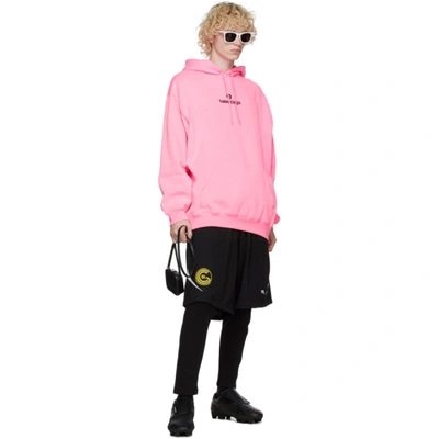 Shop Balenciaga Pink Sponsor Hoodie In 5764bubble