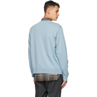 Shop Dries Van Noten Blue Cashmere Sweater In Light Blue