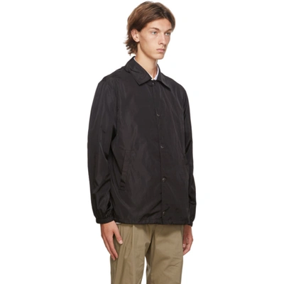 Shop Givenchy Black Refracted Logo Coach Jacket In 004-black/w