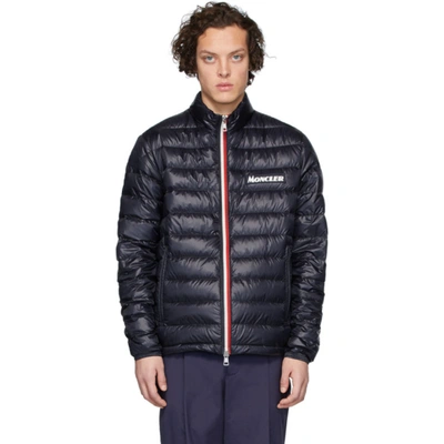 Shop Moncler Navy Down Petichet Jacket In 776 Navy